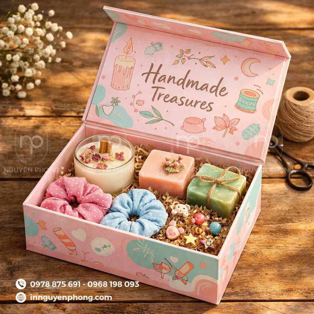 Hộp giấy nắp nam châm đựng quà tặng